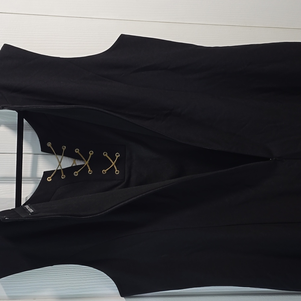Ellen Tracy Black Dress with Gold Accents - Picture 15 of 16